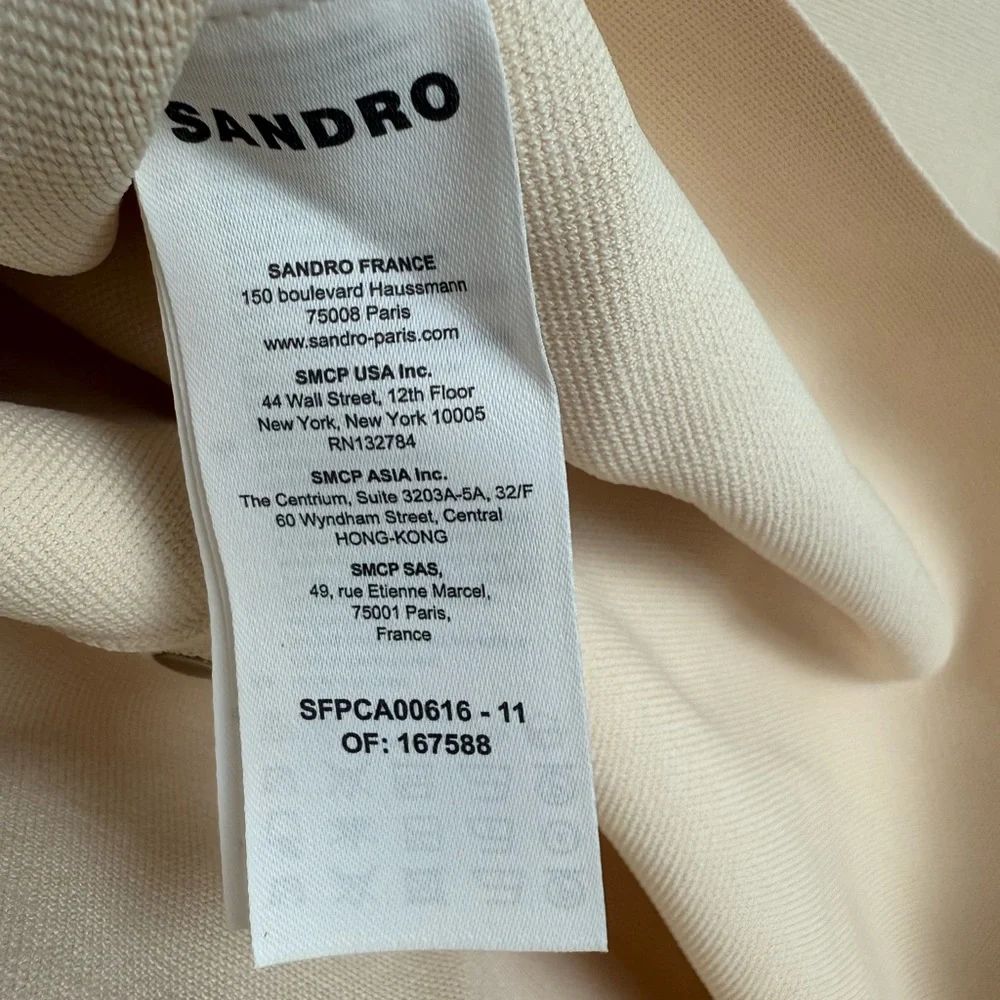 Sandro Women's Aura Knit Eyelet Cardigan - Ecru - Picture 9 of 9